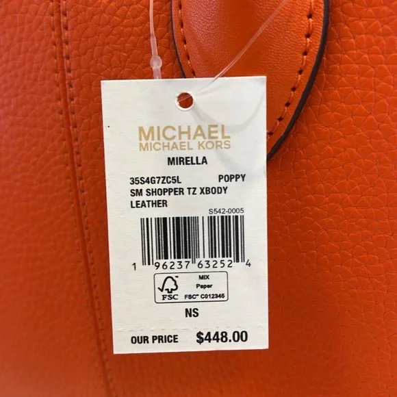 MICHAEL KORS
Mirella Small Pebbled Leather Crossbody Bag Tote
Poppy
NWT - Picture 8 of 16